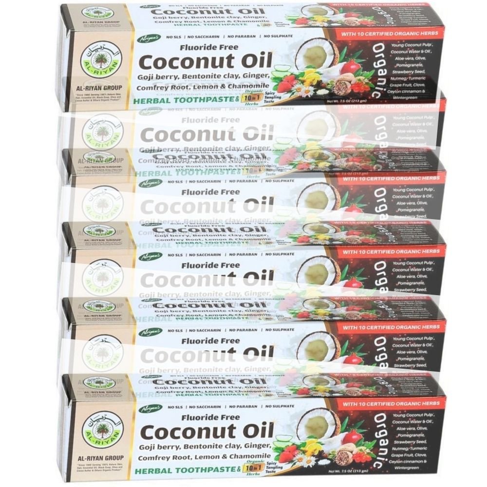 AL Riyan Coconut Oil Toothpaste Organic Fluoride Free 7.5oz - Singh Cart