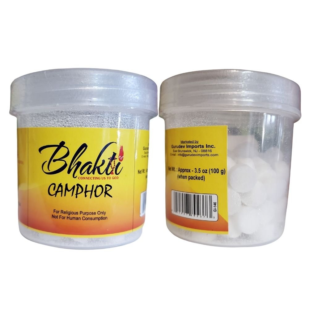 Bhakti Camphor Tablets For Religious Purpose Only 100g (3.5oz) - Incense & Dhoop | Desimart