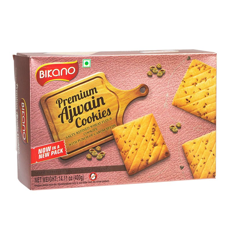 Bikano Premium Ajwain Cookies 14.11 OZ (400 Grams) - Cookies & snacks | Desimart