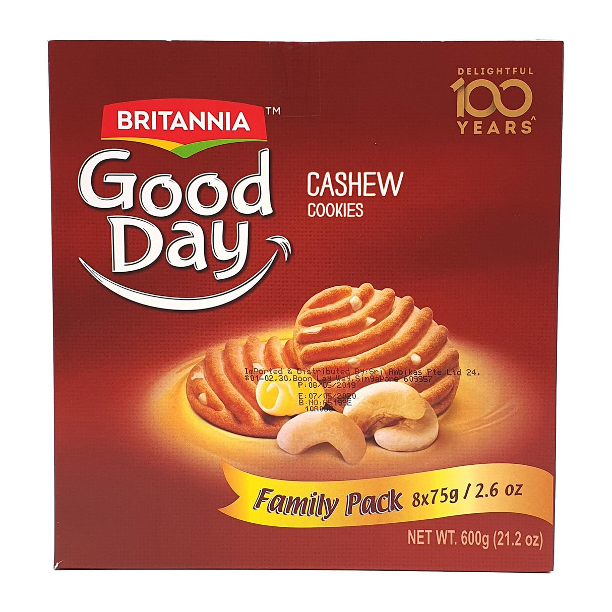 Britannia Good Day Cashew Cookies 600g - Cookies & snacks | Desimart