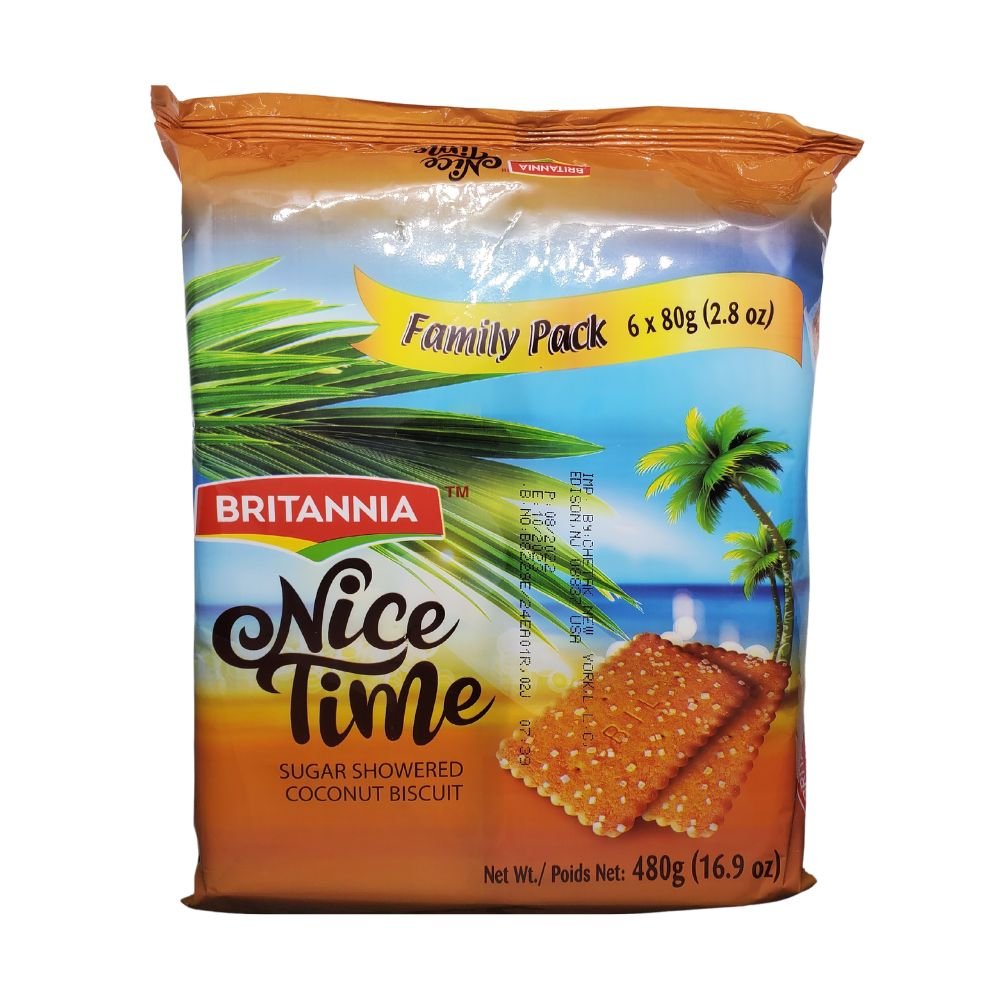 Britannia Nice Time Coconut Biscuit Sugar Coated 80g - Singh Cart