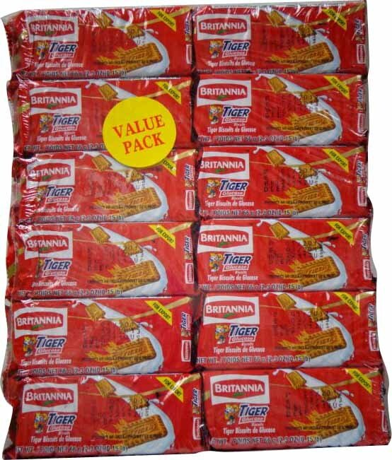 Britannia Tiger Glucose Biscuits 792 (Includes 12 Packs) - Cookies & snacks | Desimart