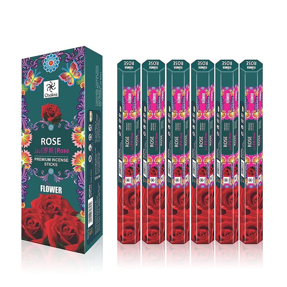 Chakra Rose Incense Sticks 120 Sticks - Incense & Dhoop | Desimart