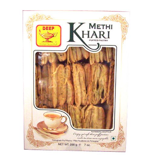 Deep Methi Khari Puffed Pastry 7 OZ (200 Grams) - Namkeen & Savoury Snacks | Desimart