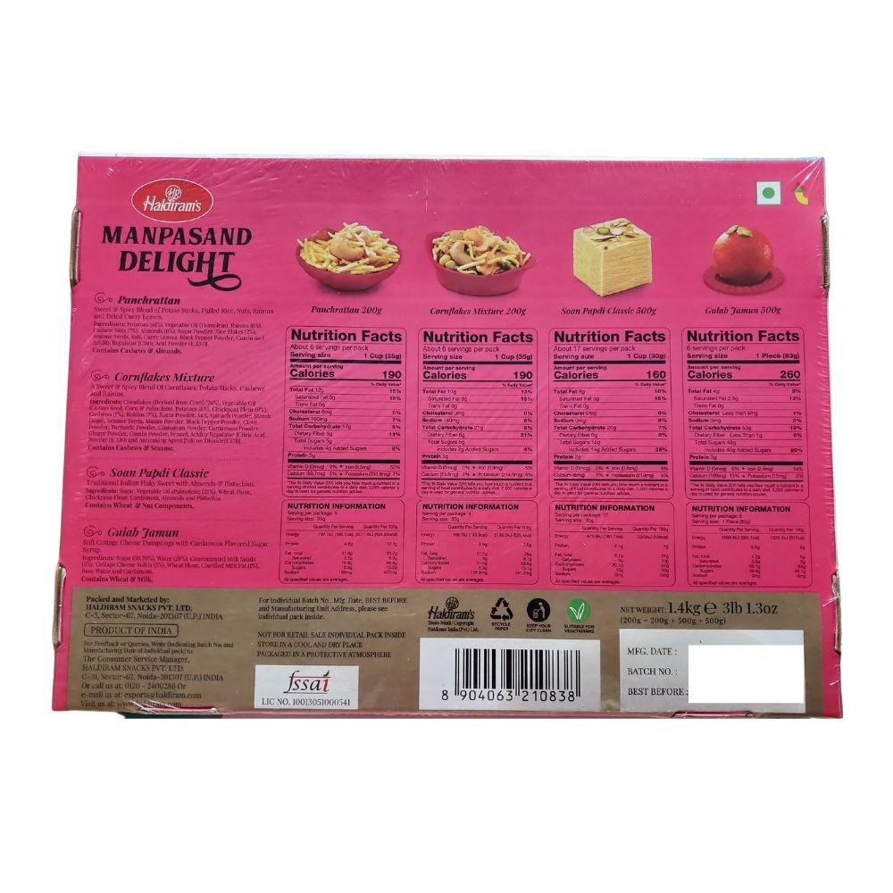 Haldirams All Occasion Gift Box With Sweets And Snacks 3.3lbs - Singh Cart