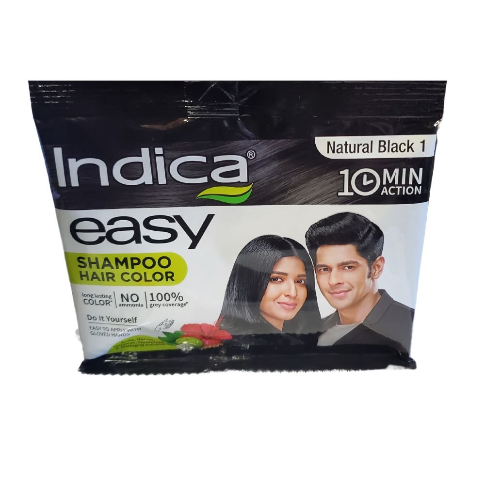 Indica Easy 10 Minutes Natural Black Hair Colour 25ml - Hair Care | Desimart