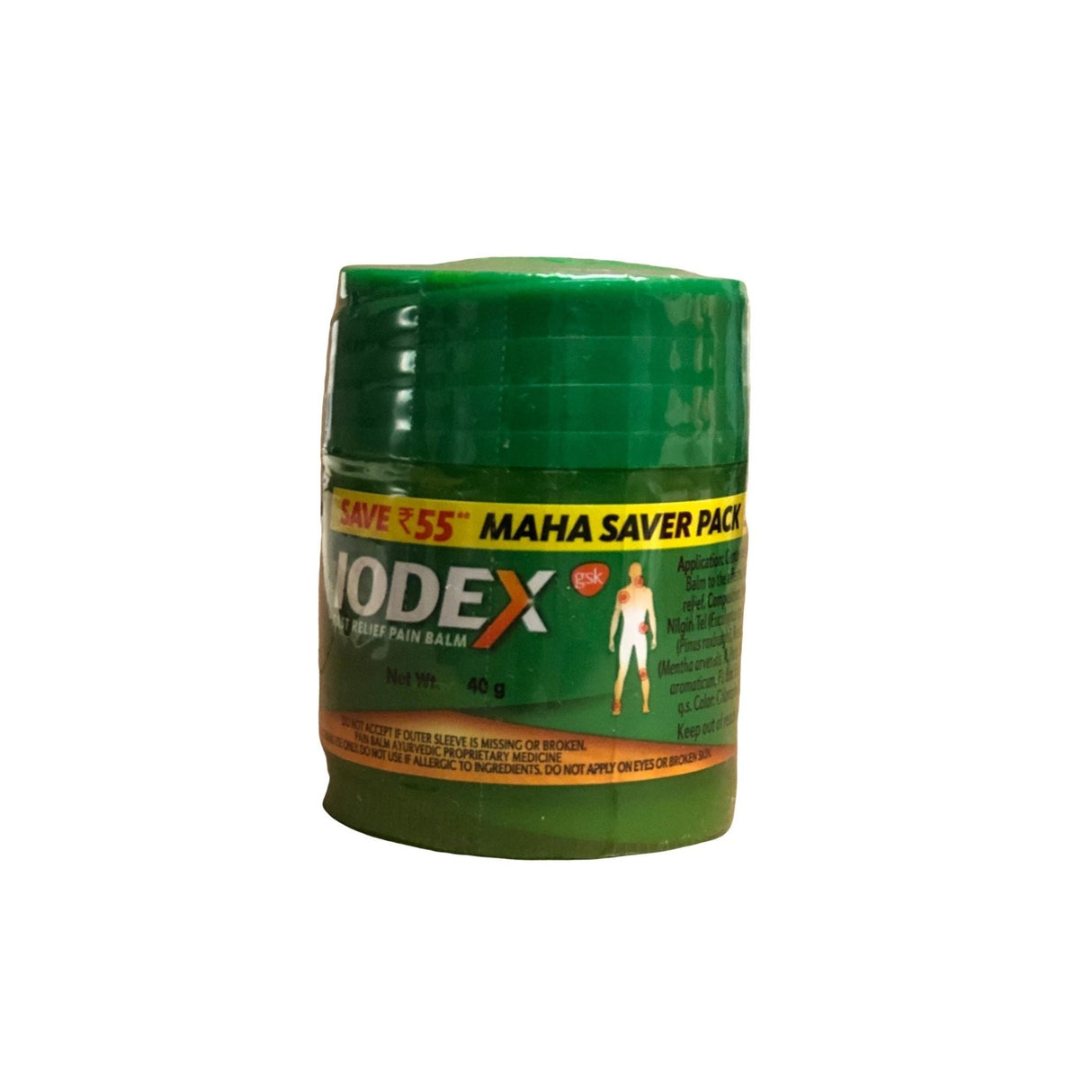 Iodex Fast Pain Relief Ayurvedic Balm 40 ml - Health Plus | Desimart