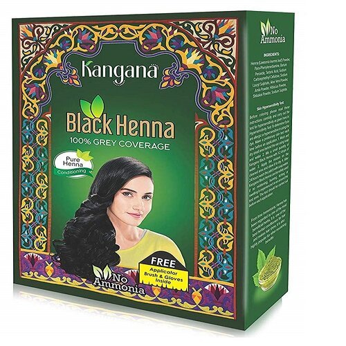 Kangana Black Henna Hair Colour No Amonia 60g - Hair Care | Desimart