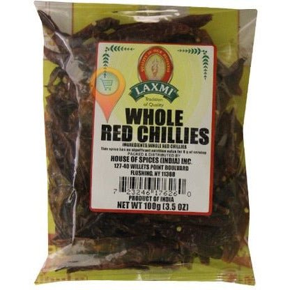 Laxmi Whole Red Chili - 100 Gm (3.5 Oz) - Spices | Desimart
