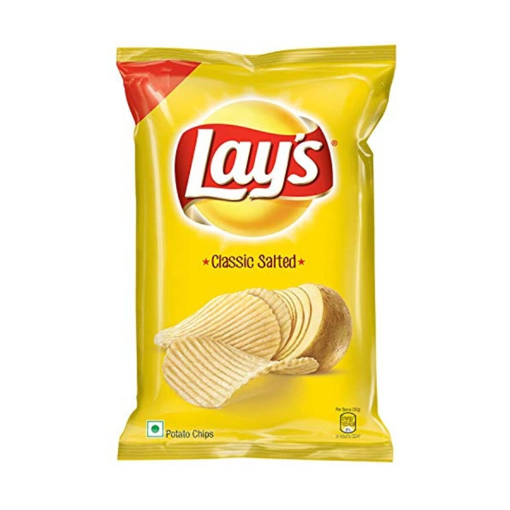 Lays Classic Salted Yellow Pack 52g - Namkeen & Savoury Snacks | Desimart
