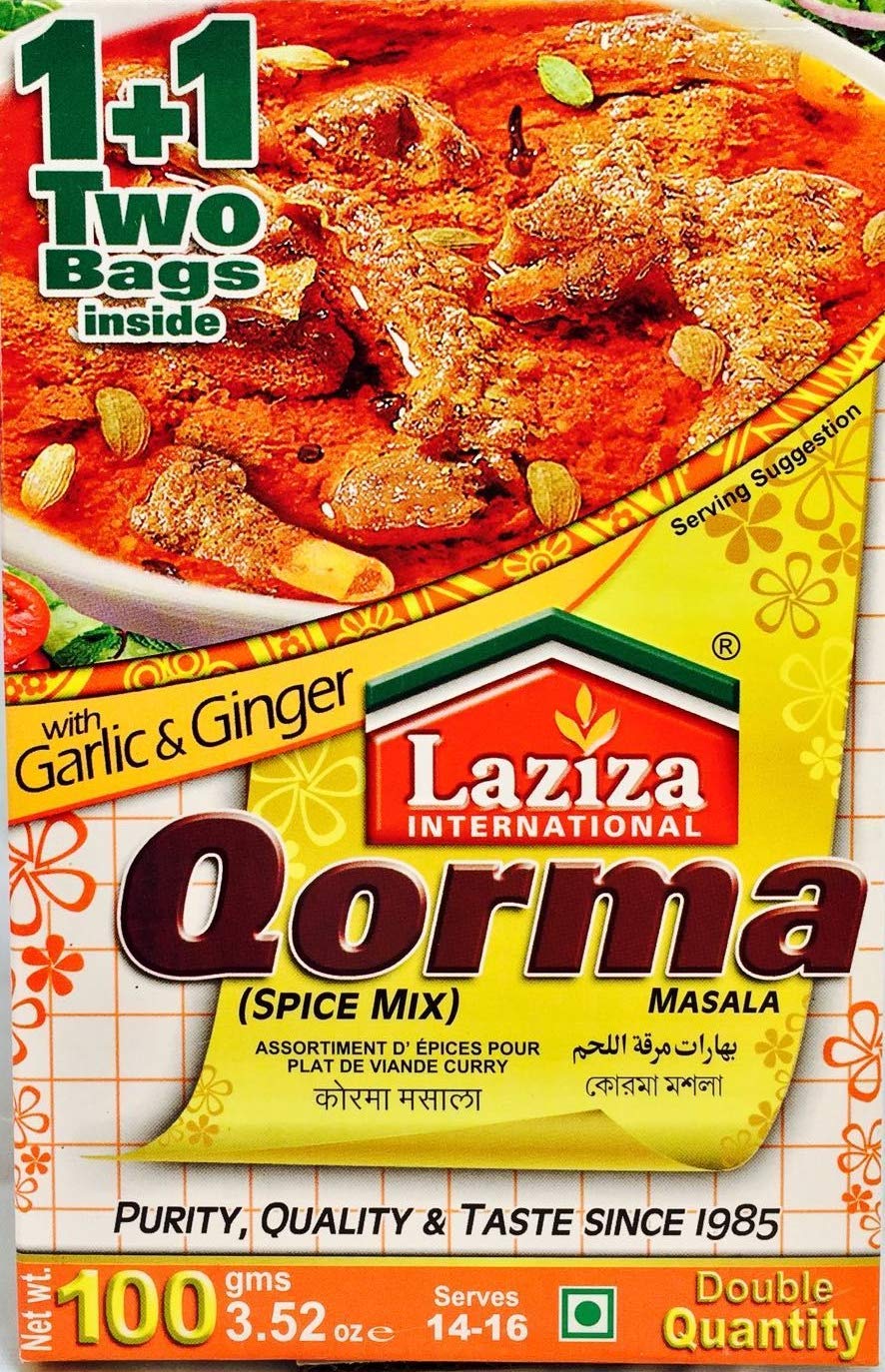 Laziza Qorma Masala with Garlic And Ginger Spice Mix 100g - Grocery | Desimart