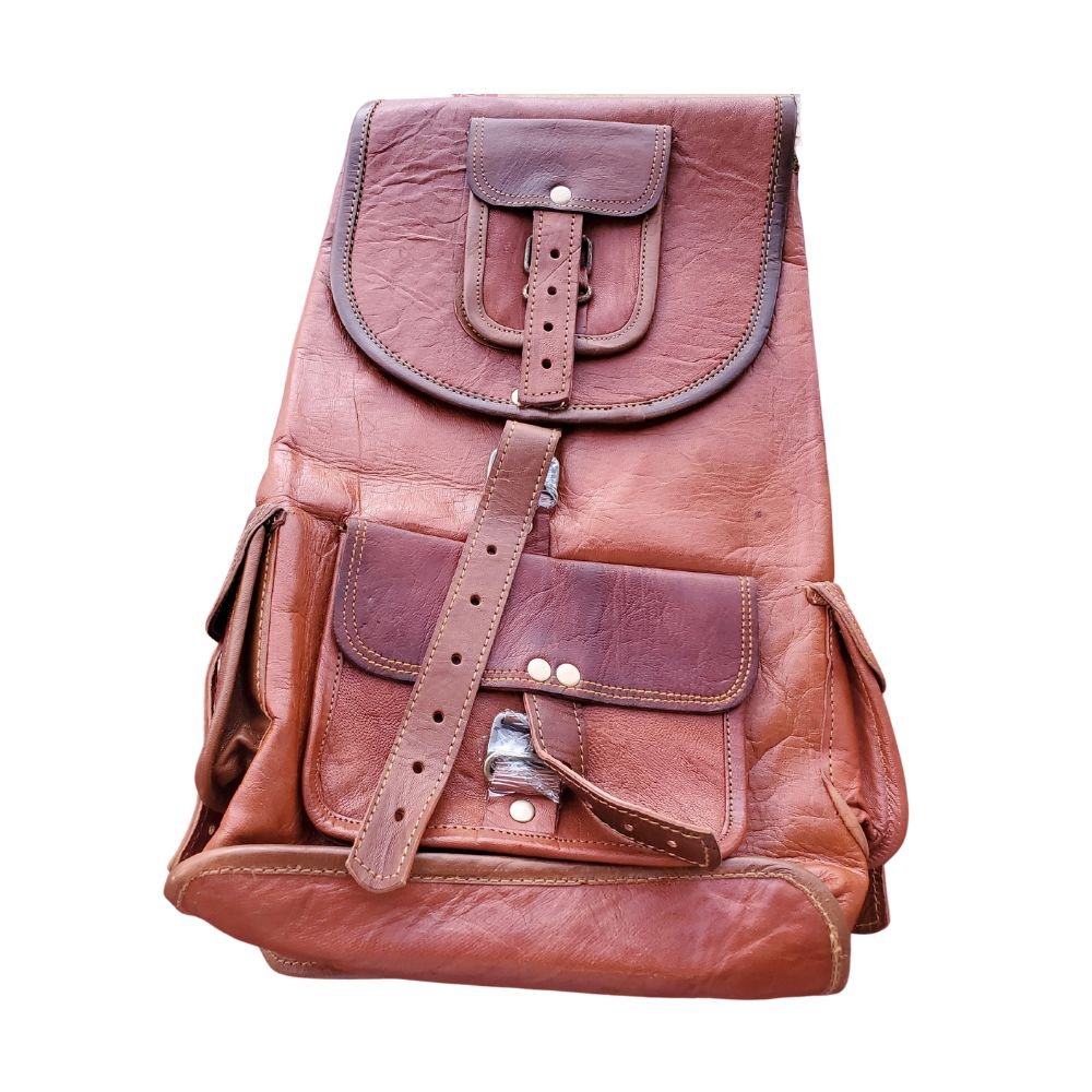 Leather Backpack Pure Leather Hand Made - Hand Made | Desimart