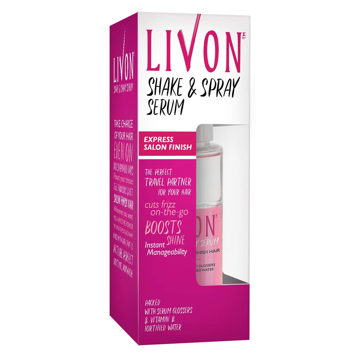 Livon Shake & Spray Serum Cuts Frizz On The Go 100ml (3.38 oz) - Hair Care | Desimart