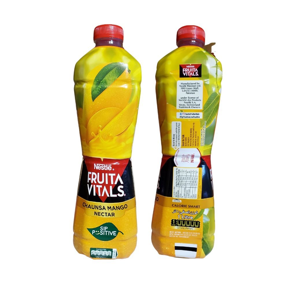 Nestle Fruita Vitals Chaunsa Mango Nectar 1 Litre (Pack of 2) - Beverages | Desimart