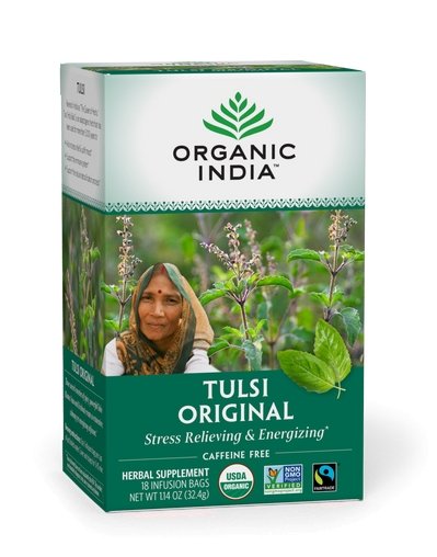 Organic India Tulsi Original 18 Infusion Bags - Tea & Coffee | Desimart