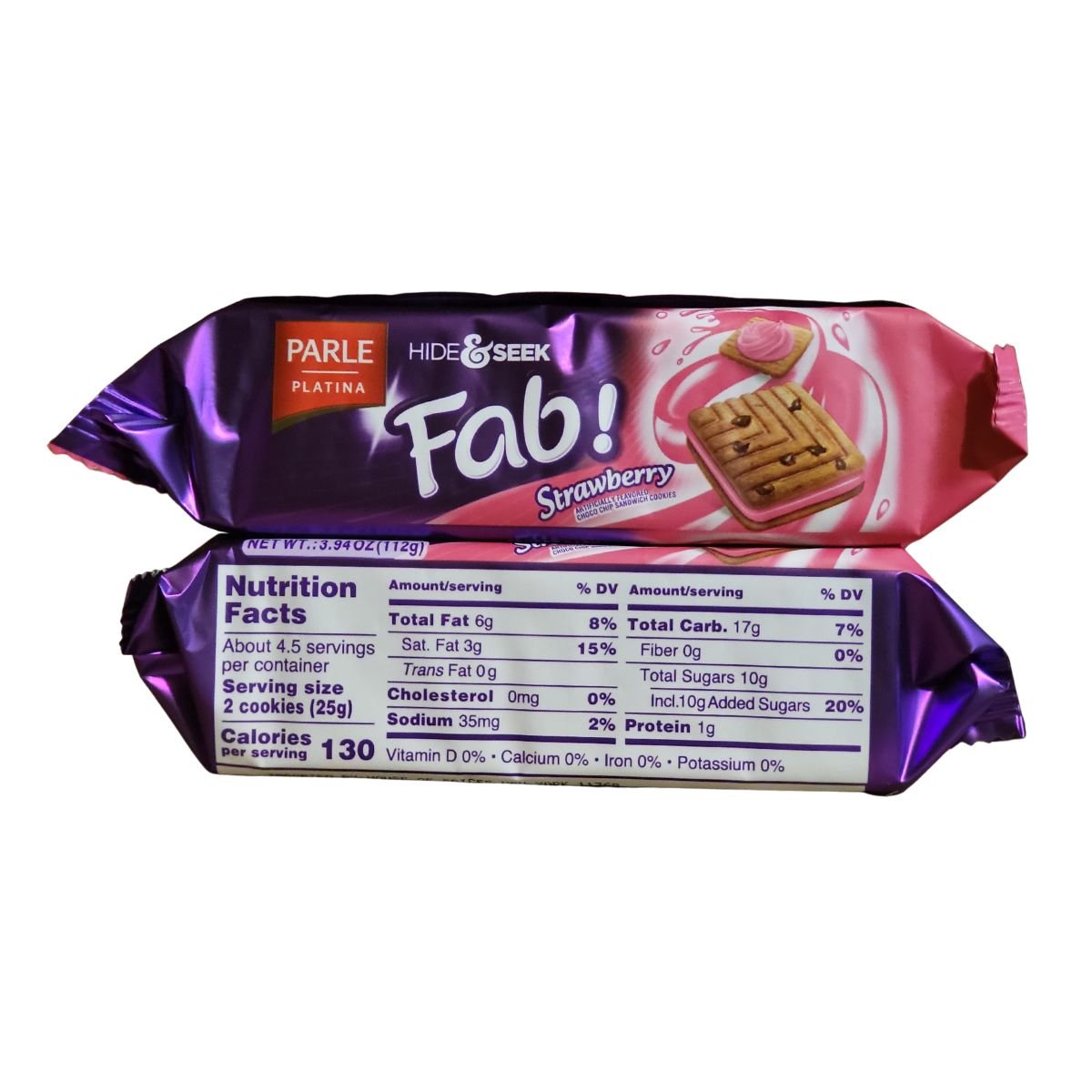 Parle Hide & Seek Fab Strawberry Cookies 3.94oz (112g) - Cookies & snacks | Desimart