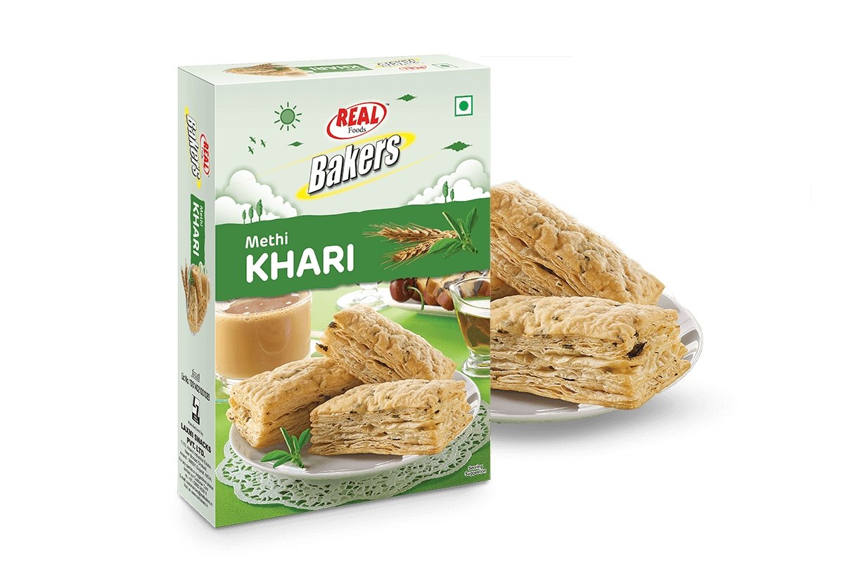 Real Foods Bakers Methi Khari 14 OZ (400 Grams) - Namkeen & Savoury Snacks | Desimart