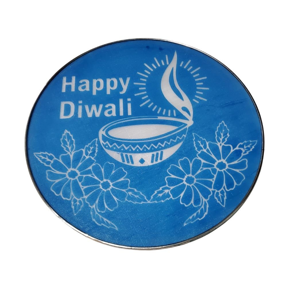Resuable Happy Diwali Rangoli Stencils Steel Net 12 Inch - Singh Cart