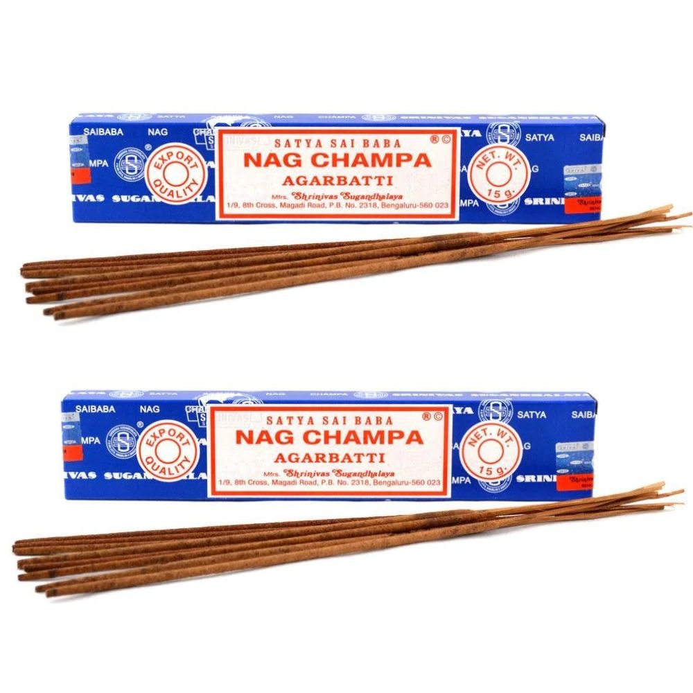 Satya Sai Baba Nag Champa Agarbatti Incense Sticks 15g (Pack of 2) - Singh Cart