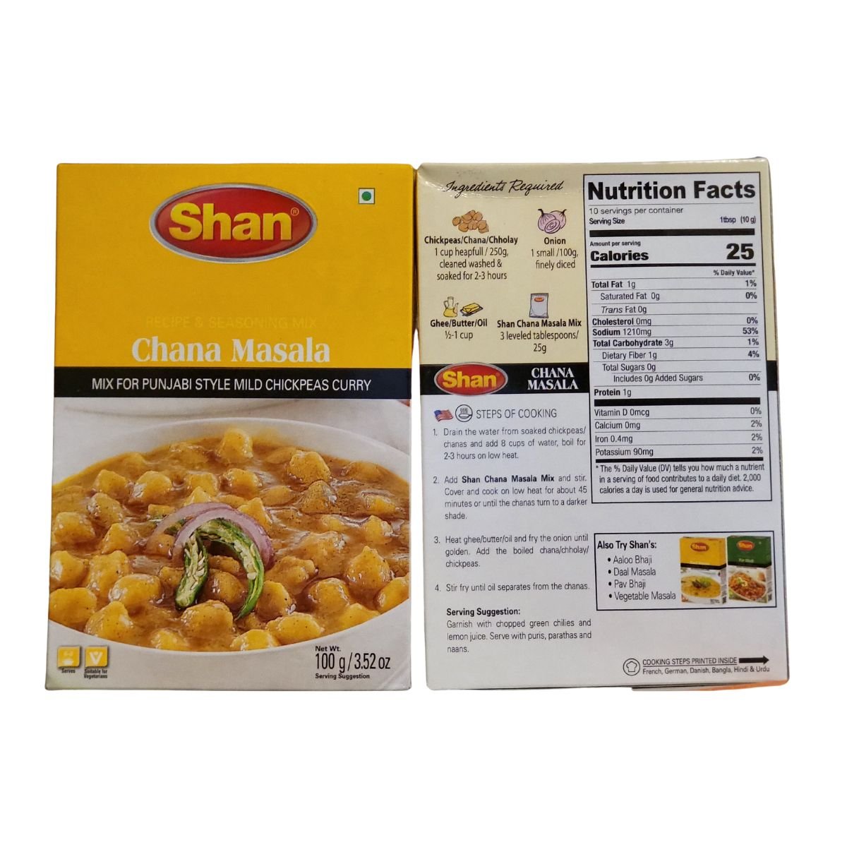 Shan Chana Masala Recipe And Seasoning Mix 100g - Spices | Desimart