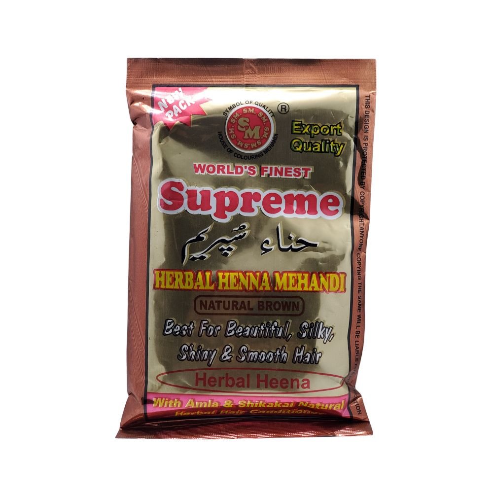 Supreme Natural Brown Herbal Henna Mehandi150g - Singh Cart