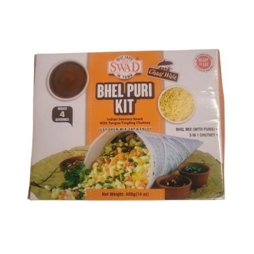 Swad Bhel Puri kit Open Mix Eat Kit Instant 400g (Pack of 4) - Cookies & snacks | Desimart