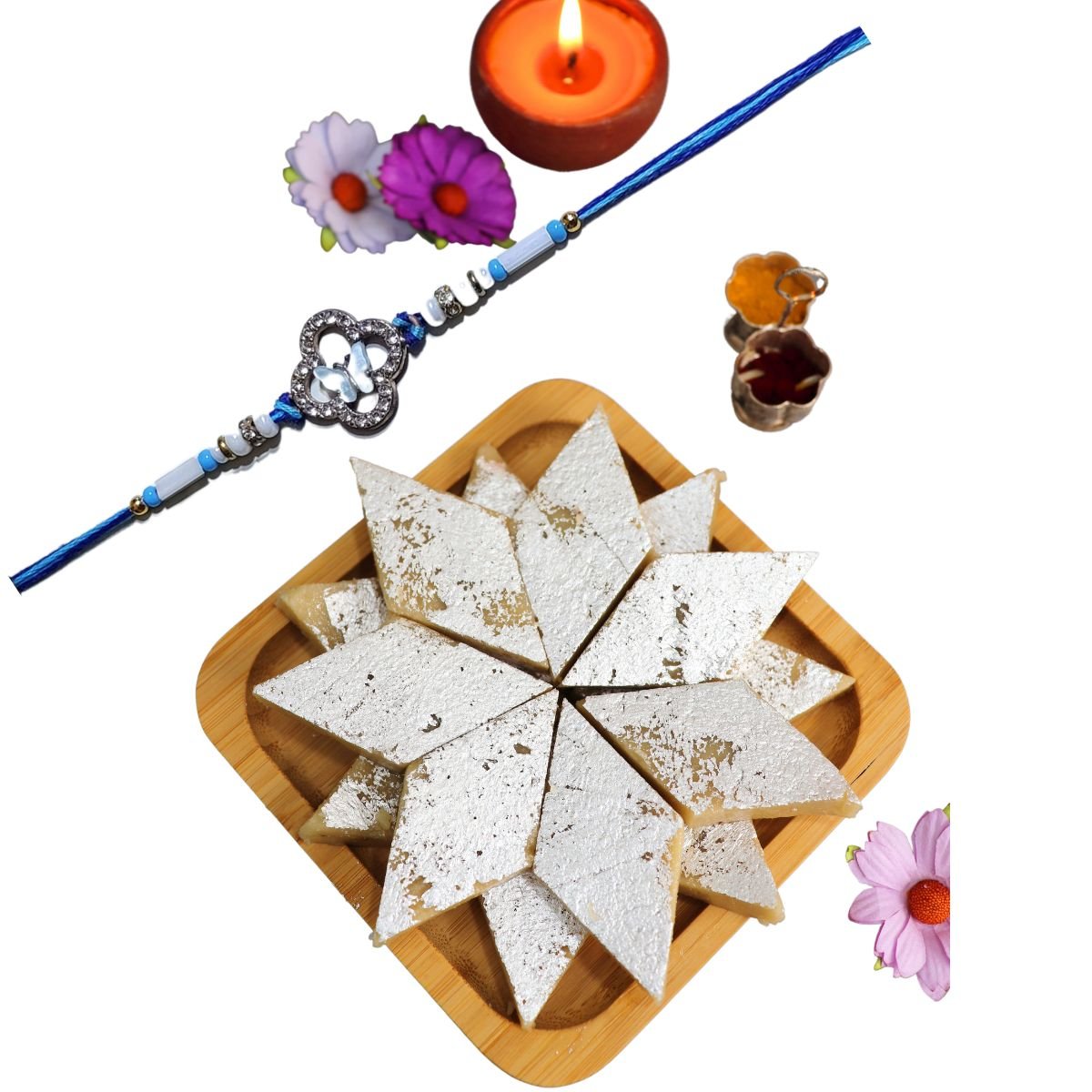Butterfly Rakhi Blue Thread - Rakhi | Desimart