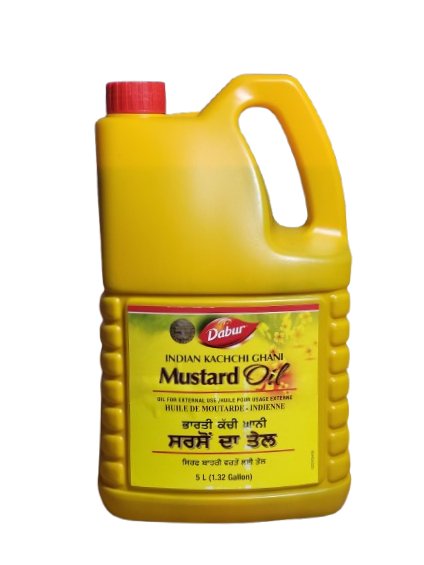 Dabur Mustard Oil Kachi Ghani Oil 5 Litre - Cooking Oil | Desimart