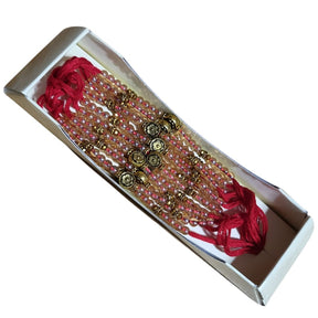 Red Thread Pearl Rakhi - Rakhi | Desimart
