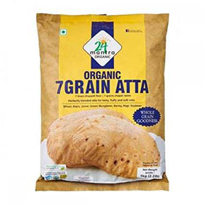 24 Mantra Organic 7 Grain Atta Tasty Fluffy & Soft Rotis 2.2LB - Atta | Desimart