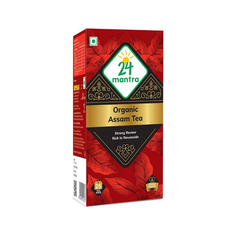 24 Mantra Organic Assam Tea Strong Flavour 100g - Tea & Coffee | Desimart