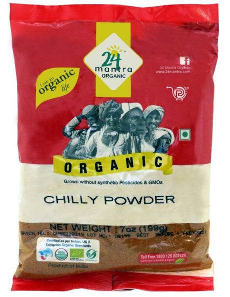 24 Mantra Organic Chilly Powder 7oz - Spices | Desimart