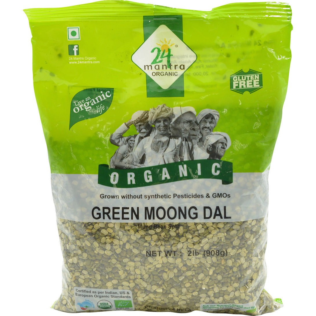 24 Mantra Organic Green Moong Dal - Dals & Beans | Desimart