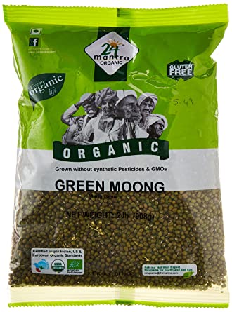 24 Mantra Organic Green Whole Moong - Dals & Beans | Desimart