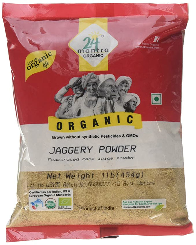 24 Mantra Organic Jaggery Powder 1lbs - Grocery | Desimart