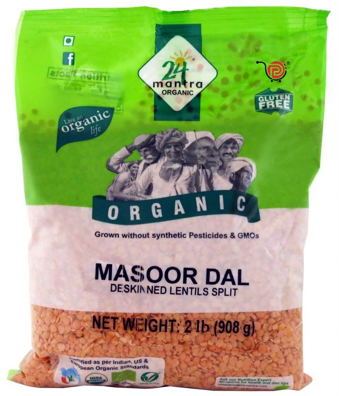 24 Mantra Organic Masoor Dal - Dals & Beans | Desimart