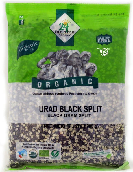 24 Mantra Organic Urad Black Split - Dals & Beans | Desimart