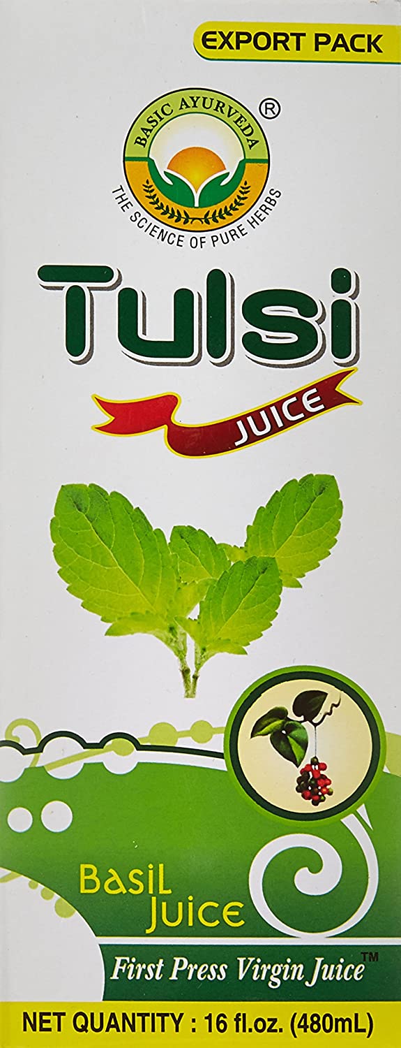 Basic Ayurveda Tulsi (Basil) Herbal Juice 480ml - Juice | Desimart