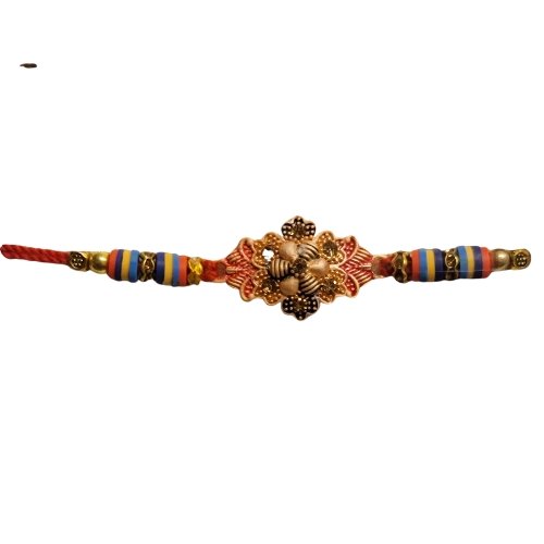 Rakhi With Multicolour Thread Handcrafted (3 Pieces) - Rakhi | Desimart