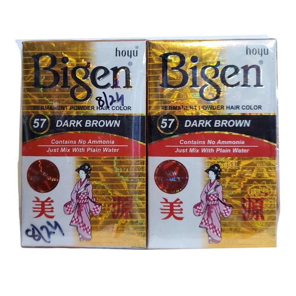 Bigen Dark Brown Powder 57 Hair Color 6g Each (Pack Of 3) - Hair Color | Desimart