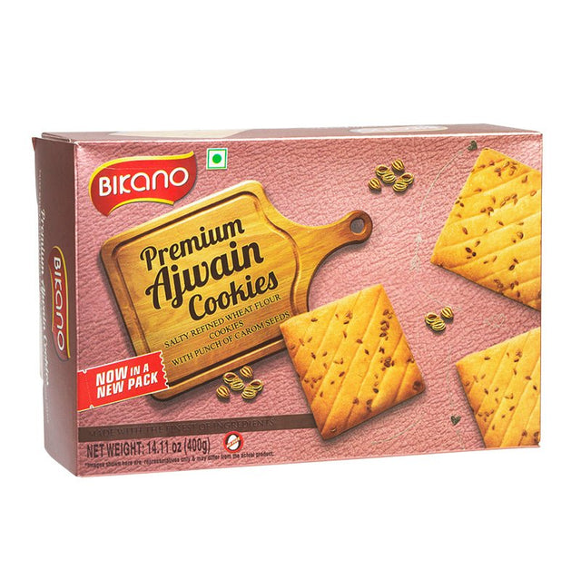 Bikano Premium Ajwain Cookies 14.11 OZ (400 Grams) - Cookies & snacks | Desimart