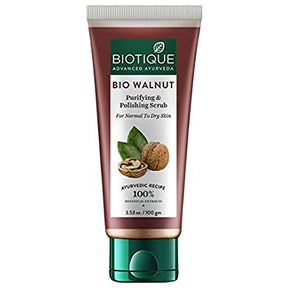 Biotique Advanced Ayurveda Bio Walnut Face Scrub 100g - Face Care | Desimart