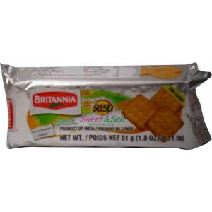Britannia 5050 Sweet & Salt tasty Biscuits 51g - Cookies & snacks | Desimart