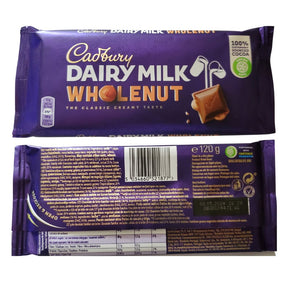 Cadbury Diary Milk Wholenut Chocolate 120g - Chocolate | Desimart