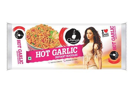 Chings Hot Garlic Noodles Instant Noodles 240g - Ready to eat | Desimart