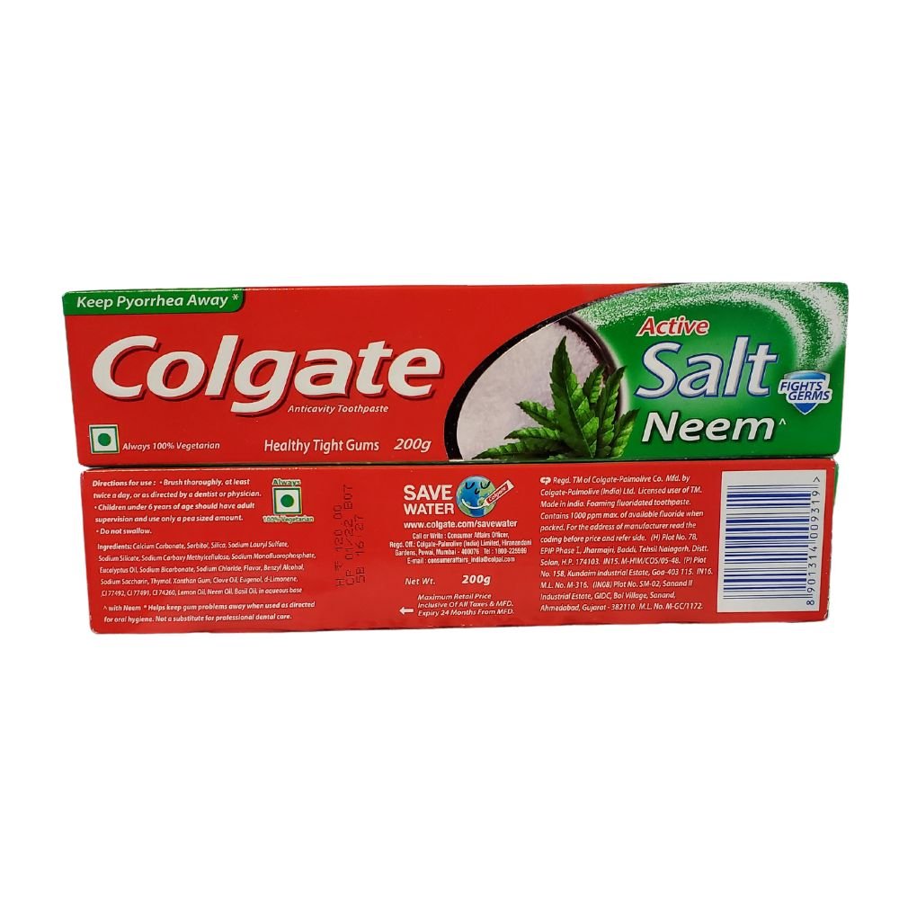 Colgate Active Salt Neem Anticavity Toothpaste 200g - Oral care | Desimart