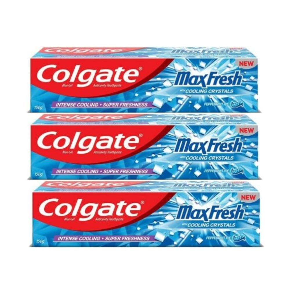 Colgate MaxFresh Toothpaste With Cooling Crystals 150g (Pack of 3) - Toothpaste | Desimart