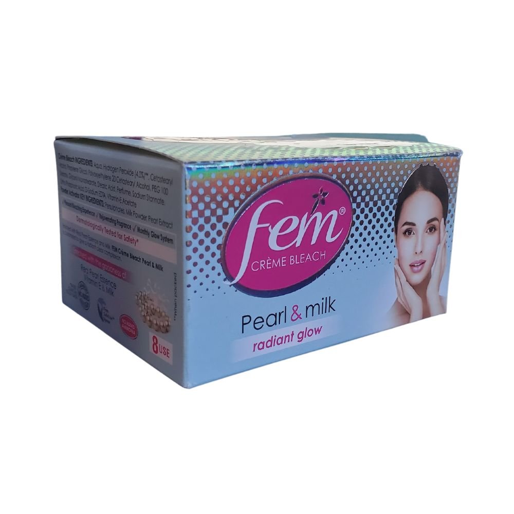 Dabur Fem Pearl And Milk Bleach Cream Radiant Glow 64g - Singh Cart