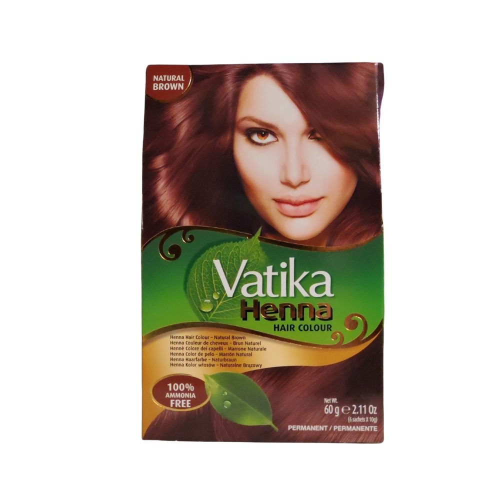 Dabur Vatika Henna Natural Brown Hair Colour Amonia Free 60g - Hair Care | Desimart