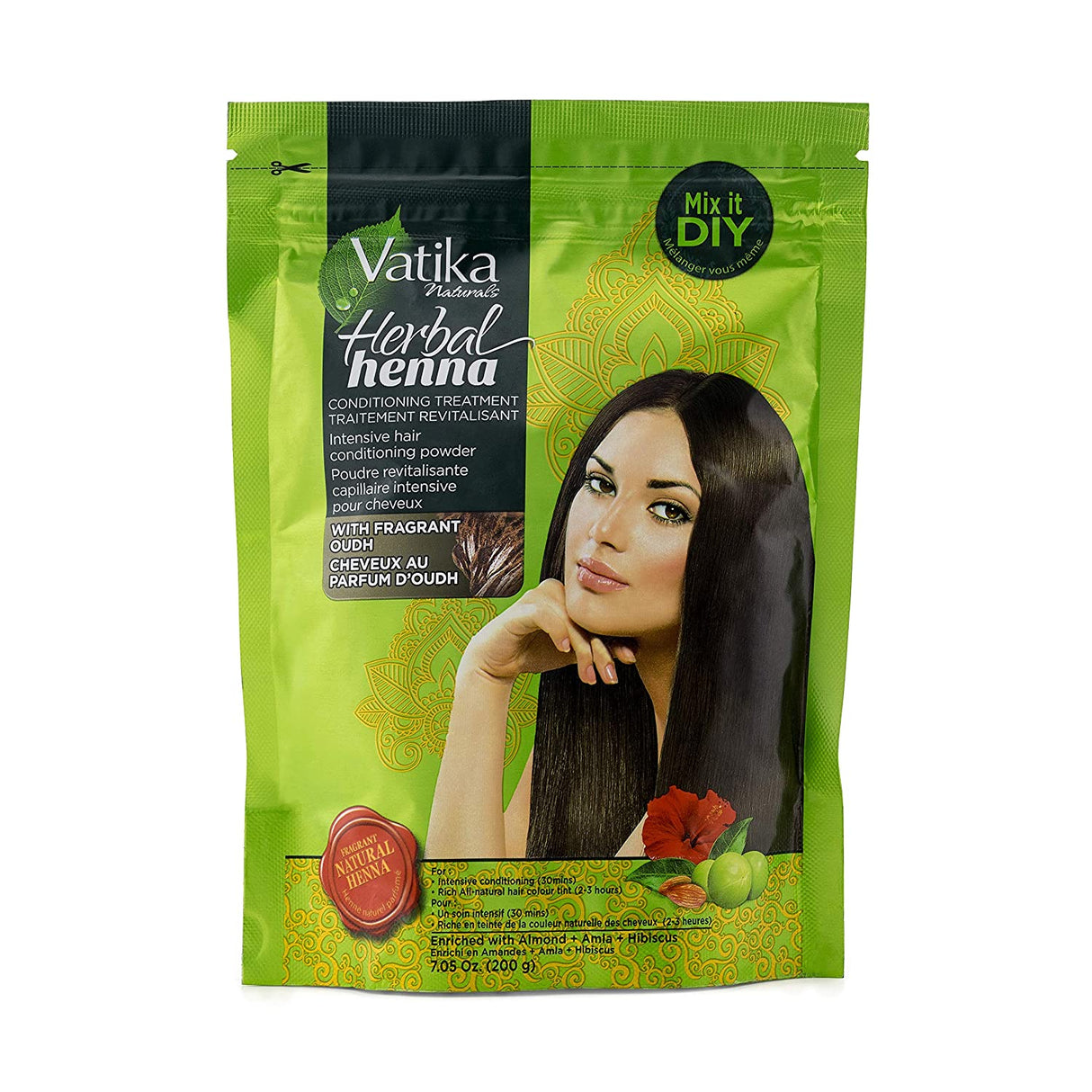 Dabur Vatika Herbal Henna Oudh 200g (7.05oz) - Hair Care | Desimart